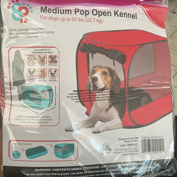 Medium Pop Open Portable Kennel - Picture 6 of 6